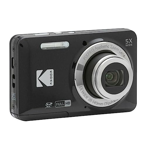 Kodak PIXPRO Friendly Zoom FZ55 Digital Camera (Black) Bundle with Case for Compact Cameras