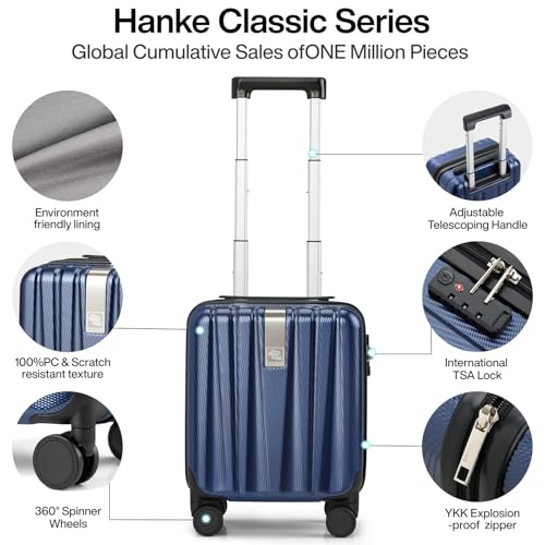 Hanke 29 Inch Luggage Suitcases With Spinner Wheels Lightweight PC hardside Rolling Suitcase With Travel Lock, Checked-Large 29-Inch(Blackish Green)