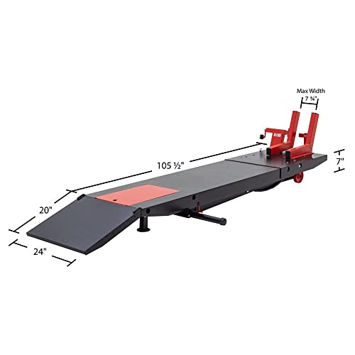 Black Widow BW-PROLIFT-HD Pneumatic ProLift Motorcycle Scissor Lift Table - 1,500 lb. Maximum Capacity and 31.25" Maximum Lift Height