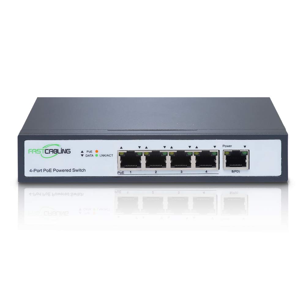 PoE Powered Switch, PoE+ Extender, 71W Passthrough Power, Re-use Existed cat5e/cat6 Cable, Ethernet Port Expanding, IEEE802.3bt Standard