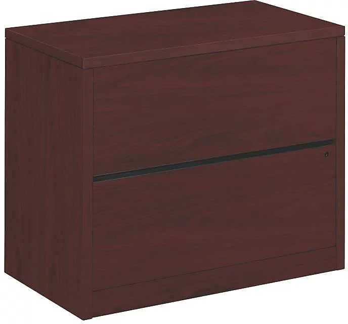 HON 2 Drawers Lateral Lockable Filing Cabinet, Brown