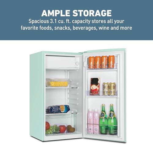West Bend Mini Fridge with Freezer Retro-Styled for Home Office or Dorm