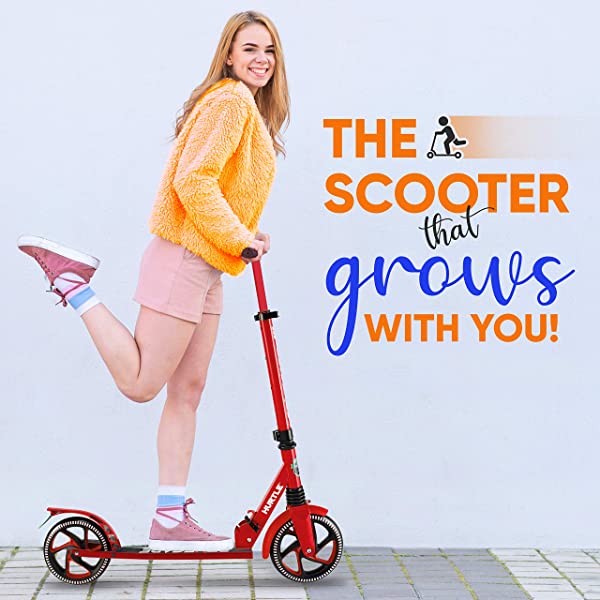 Hurtle Scooter &ndash; Scooter for Teenager &ndash; Kick Scooter &ndash; 2 Wheel Scooter with Adjustable T-Bar Handlebar &ndash