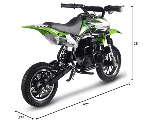 MotoTec DB-01 50cc 2-Stroke Kids Gas Dirt Bike Blue