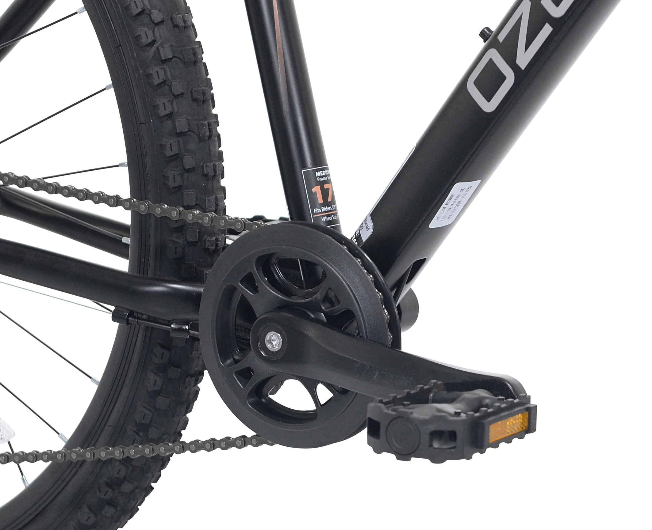 Ozark Trail 27.5 Vibe Mountain Bike, Medium Frame, Black, Adult, Unisex