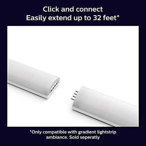 Philips Hue Indoor 6-Foot Smart LED Light Strip Base Kit with Plug - Flowing Multicolor Effect - 1 Pack - Control with Hue App