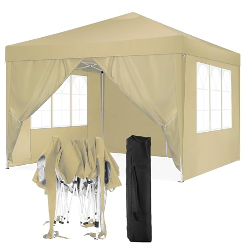 COBIZI Canopy 10x20 Pop Up Canopy Tent with 6 Sidewalls Party Tents for Parties Weddings Backyard Waterproof Canopy Outdoor Commercial Canopy Event