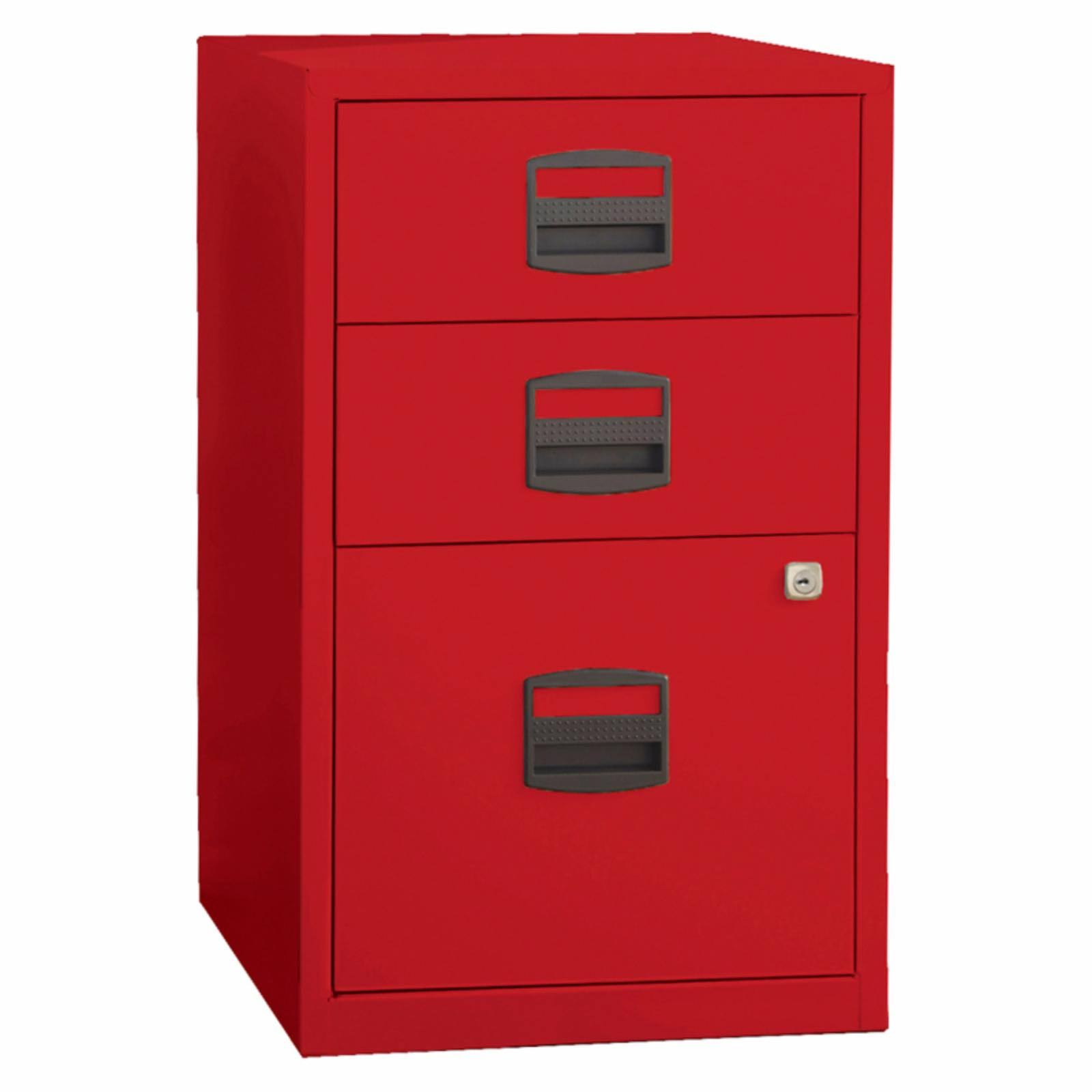 Bisley Three Drawer Steel Home Filing Cabinet, Green