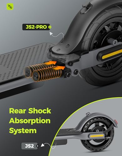 Jasion JS2/PRO Electric Scooter, 25 Miles Range, 22MPH Max Speed, 850W Peak Adult Escooter, 8.5"/10" Solid Tires Fast Folding E-Scooter