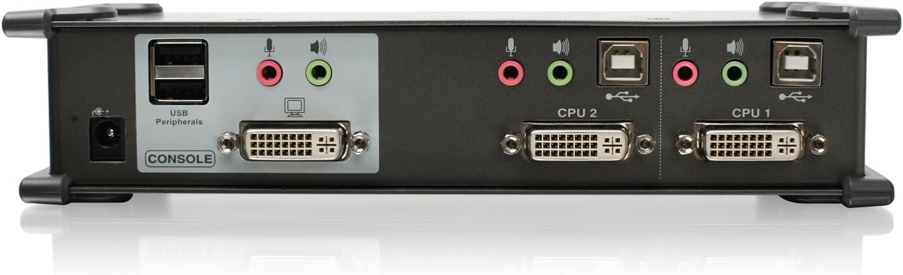 IOGEAR 4-Port DVI KVMP Switch with Cables and Wireless Media Center Keyboard and Mouse, w/Full Set of Cables, (GCS1104-KM1)