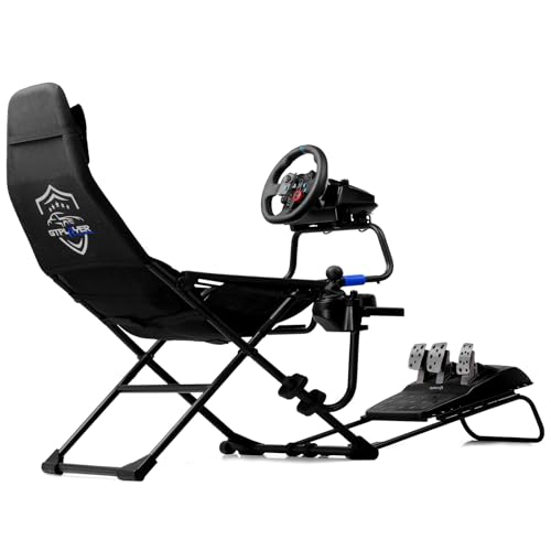 GTPLAYER Sim Racing Cockpit Foldable & Adjustable for High Performance Sim Racing Compact & Flexible Supports All Steering Wheels & Pedals for PC