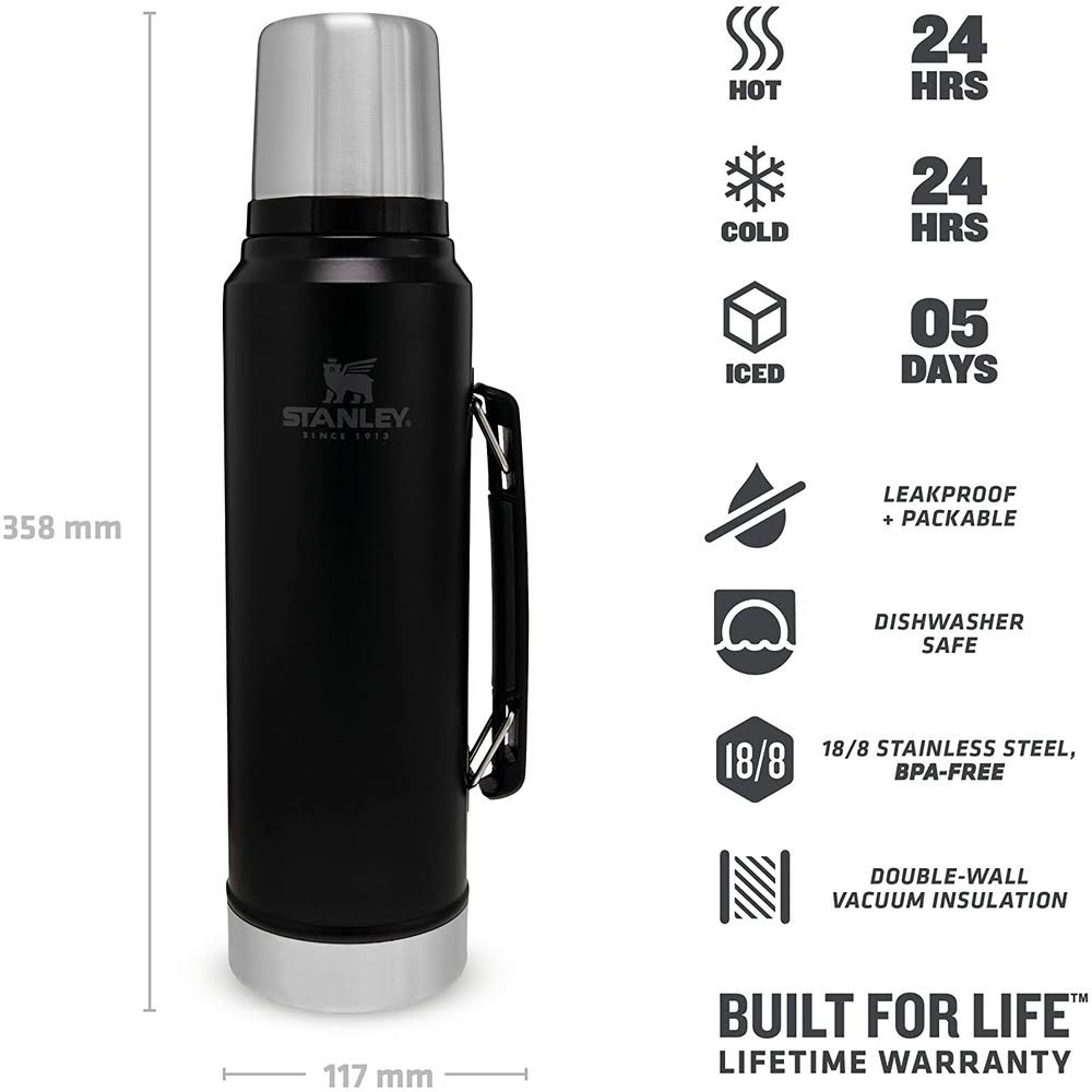 Stanley Classic 1L Vacuum Bottle - Black