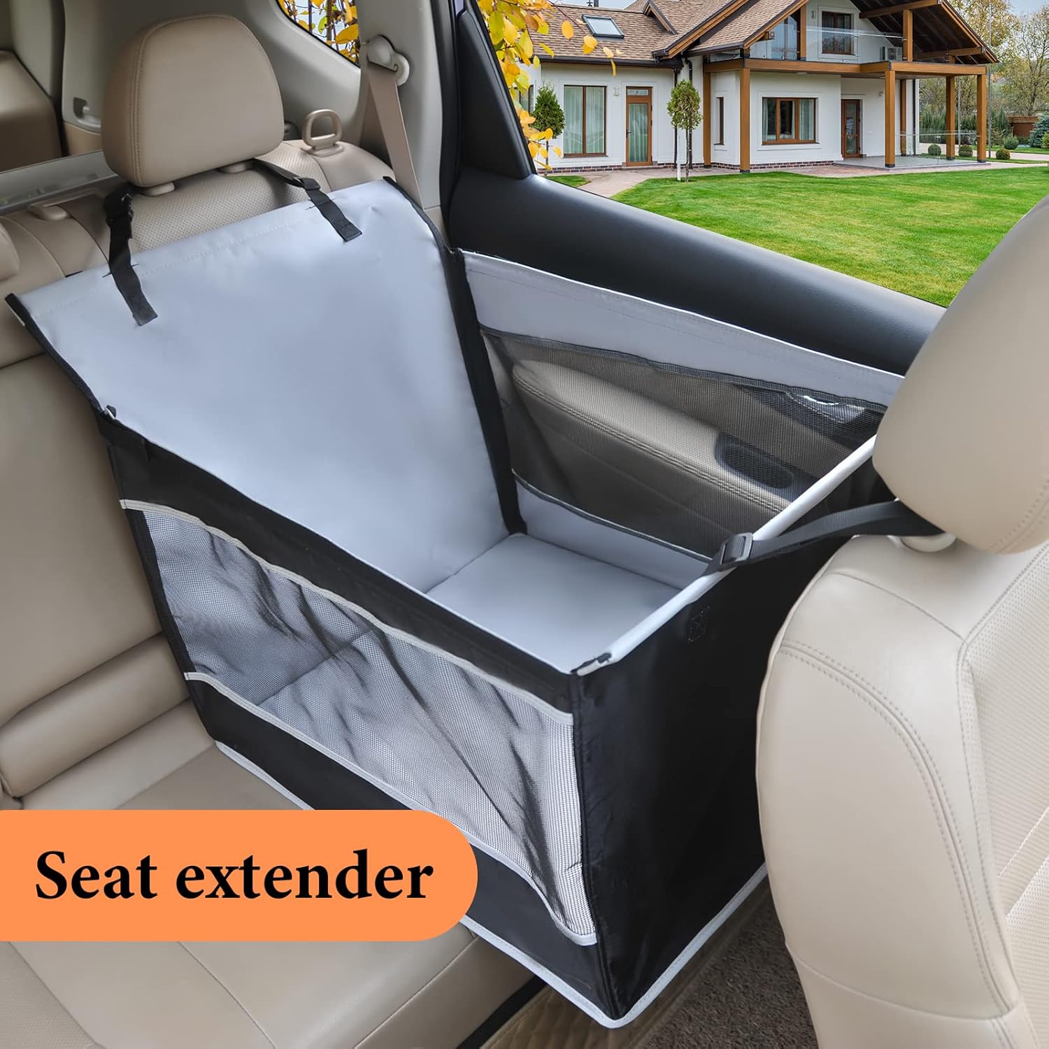 Adorepaw & Dog Car Seat for Large Dogs, Seat Extender for Car, Giving Your Pets a Comfortable Road Trip