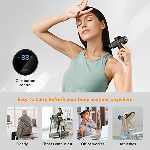 AERLANG Mini Massage Gun-Pink，Muscle Deep Tissue Massager Gun, Handheld Percussion Massager