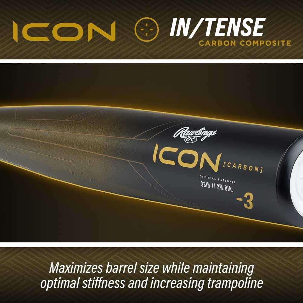 2023 Rawlings Icon -3 BBCOR Baseball Bat - Sports Supplies Online Store