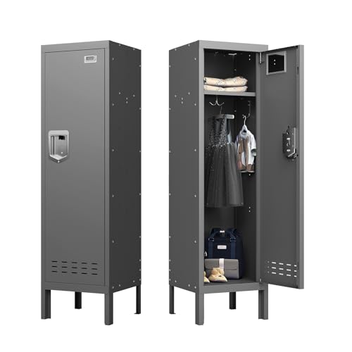 Metal Cabinet Home Office Storage,Lockers,Lockable Employees Metal Locker with Door,54" Height Steel Locker,Lockable Steel Locker for Gym,School,Home