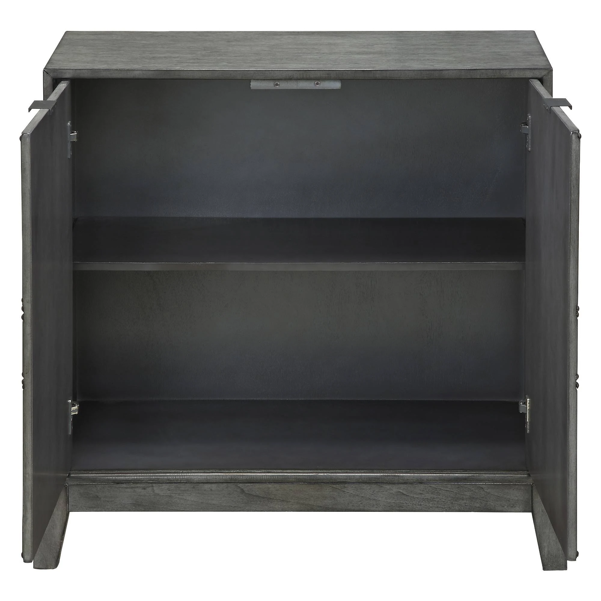 Coast To Coast Two Door Cabinet, Kino Burnished Grey