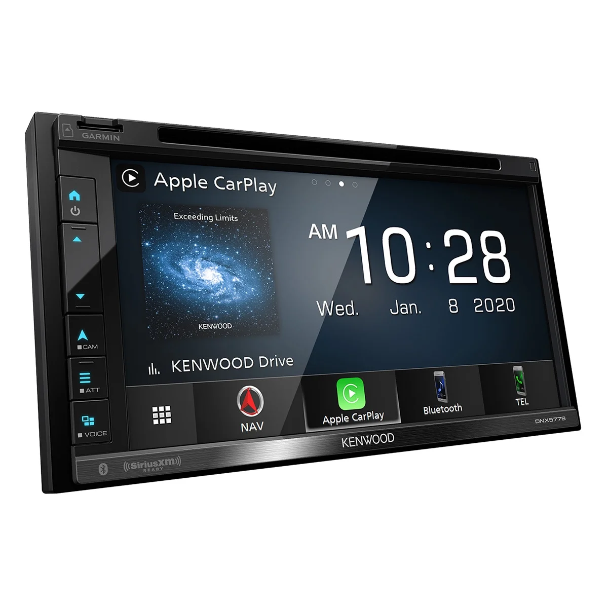 Kenwood DNX577S 6.8-inch Double-Din in-Dash Navigation DVD Receiver with Bluetooth, Wi-fi, Android Auto, Apple Carplay, and SiriusXM Ready