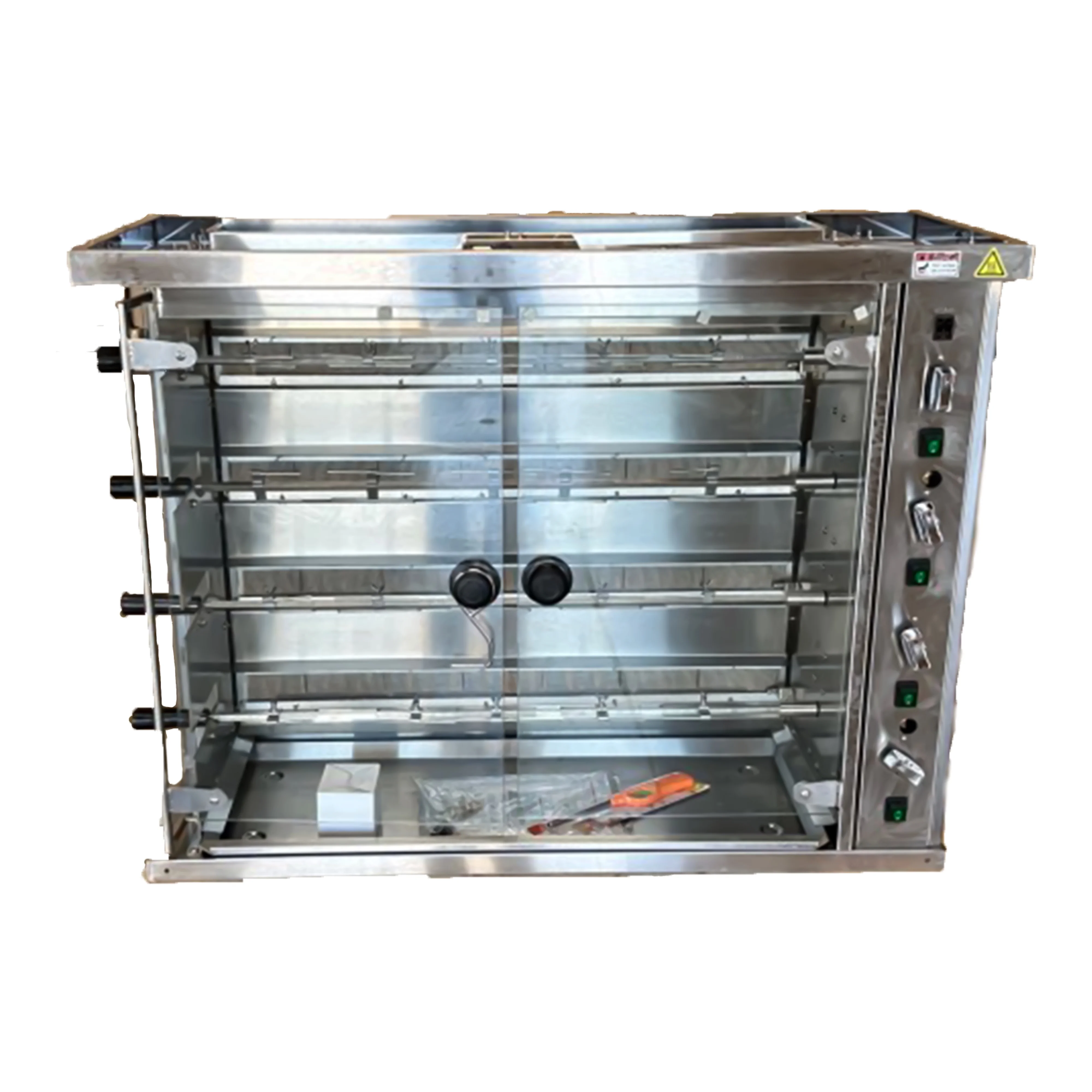 84,000BTU Natural Gas Rotisserie Oven Grill Roaster with Auto Rotating Skewers for Rotisserie Chicken, Brazilian Style BBQ, and Churrasco
