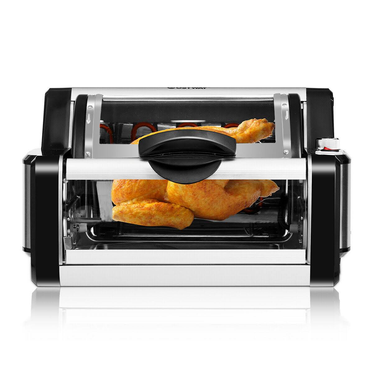 Costway Horizontal Rotating Kebob Skewer Roaster Oven Grill