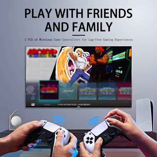 Wireless Retro Game Console Nostalgia Plug and Play Video Game Console 4k,40000+ Video Games 128GB Built in 40+Emulators Console