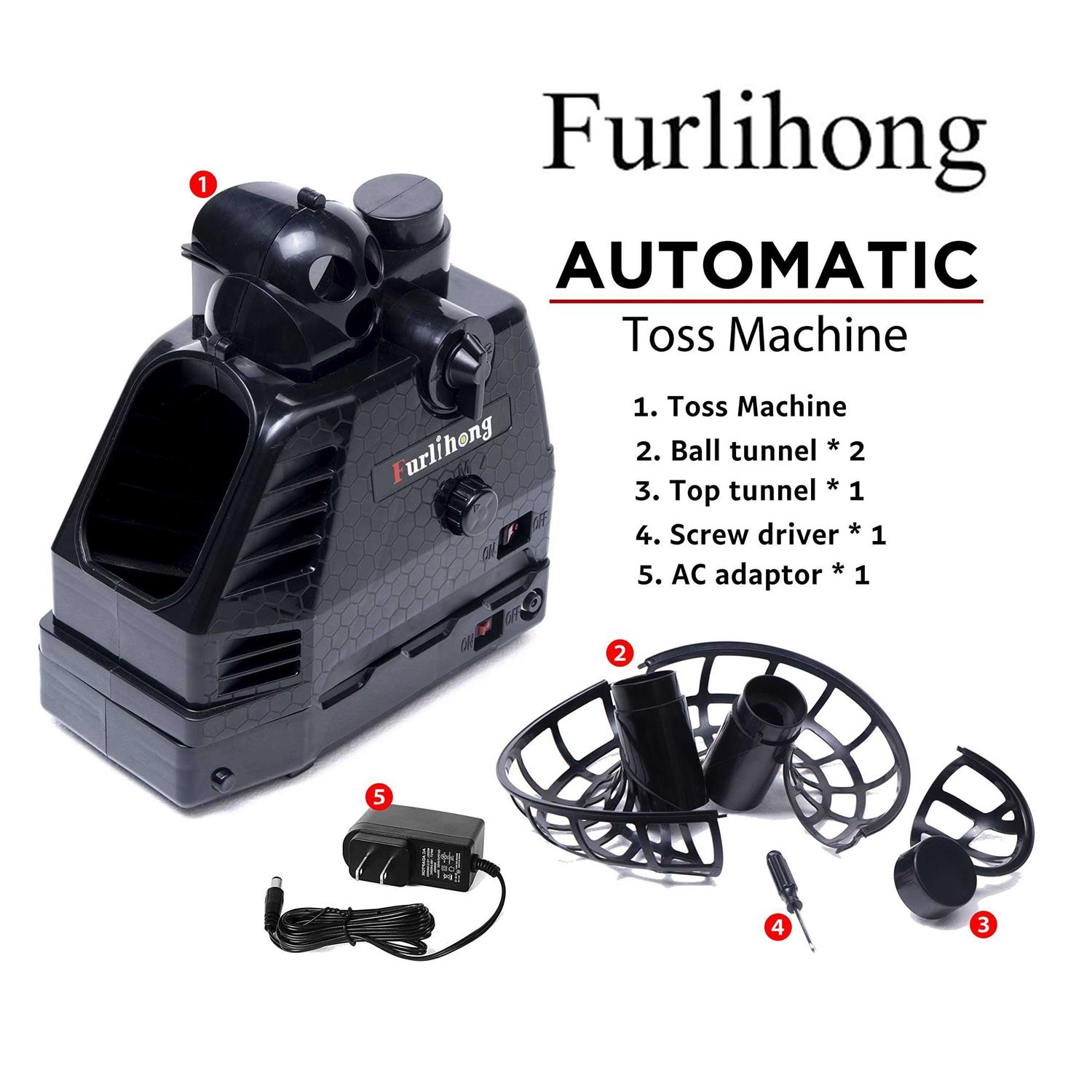 Furlihong 680BH 2 in 1 Baseball &amp; Tennis Ball Launcher Machine, Adjustable Launching Angle, Speed and Interval - Sports Supplies Online Store