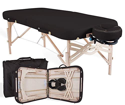 EARTHLITE Premium Portable Massage Table Package SPIRIT - Spa-Level Comfort, Deluxe Cushioning incl. Flex-Rest Face Cradle & Strata Face Pillow
