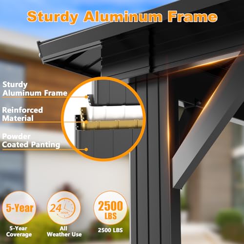 Hoteel 6x8ft Hardtop Grill Gazebo