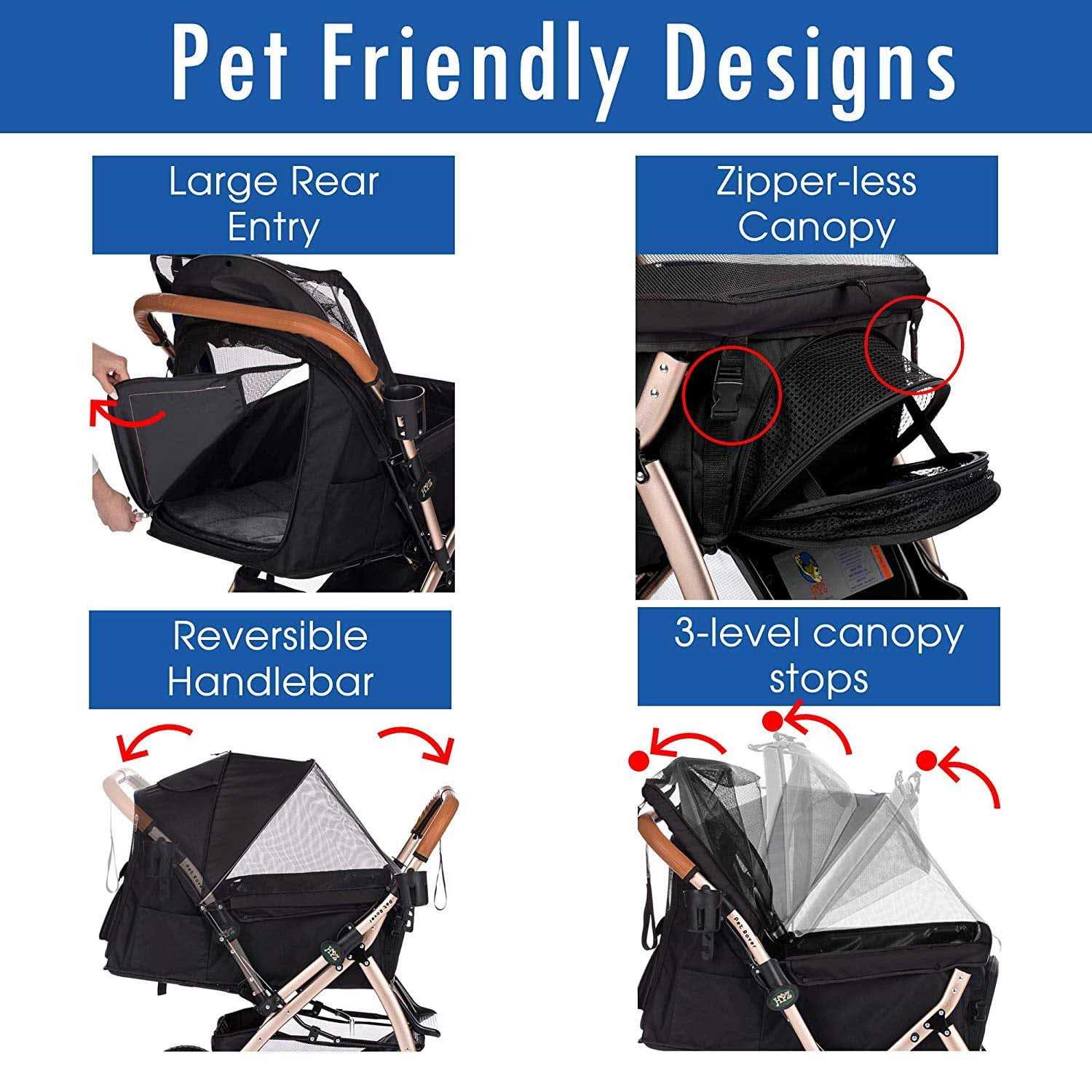 HPZ Rover Premium Heavy Duty Pet Stroller