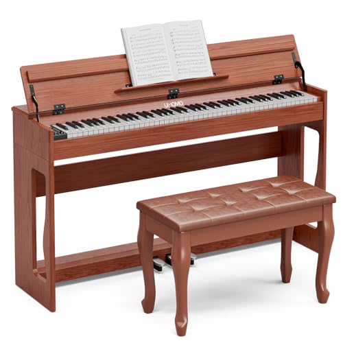 UMOMO 88 Weighted Key Digital Piano with Duet Piano Bench