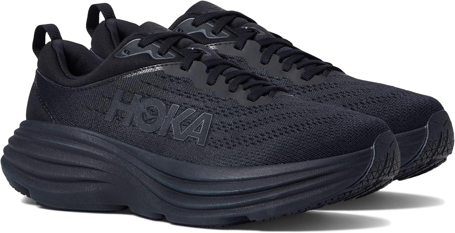 HOKA ONE ONE Bondi 8 Women's Road Running Shoes Sneakers (Black/Black, US Footwear Size System, Adult, Women, Numeric, Medium, 10)