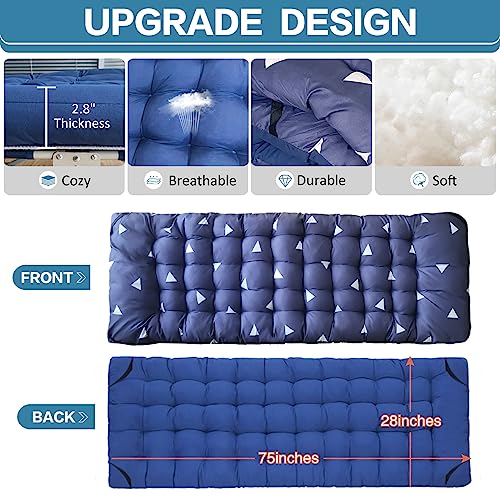 2 Pack Camping Cot with Mattress Comfortable Cot Bed Folding Cot Heavy Duty Cots for Sleeping with Carry Bag for Adults Kids Guest Bed Outdoor Indoor