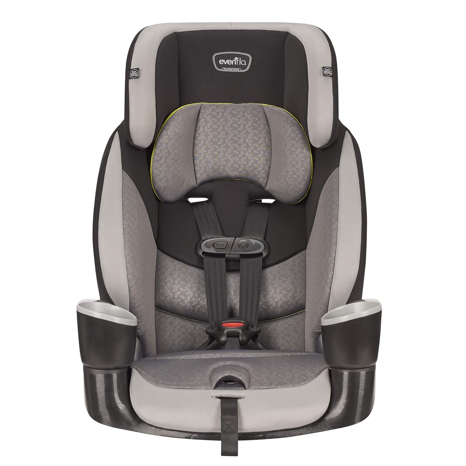 Evenflo Maestro Sport Harness Highback Booster Car Seat, 22 to 110 Lbs., Granite Gray, Polyester & Maestro Sport Harness Booster Car Seat