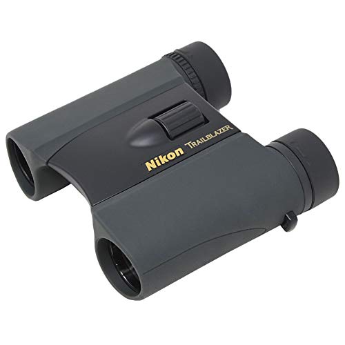 Nikon Trailblazer 8x25 ATB Black Binoculars 8218 | Waterproof, Fogproof, Dual-hinge design, Compact Binocular, Black Rubber Armoring