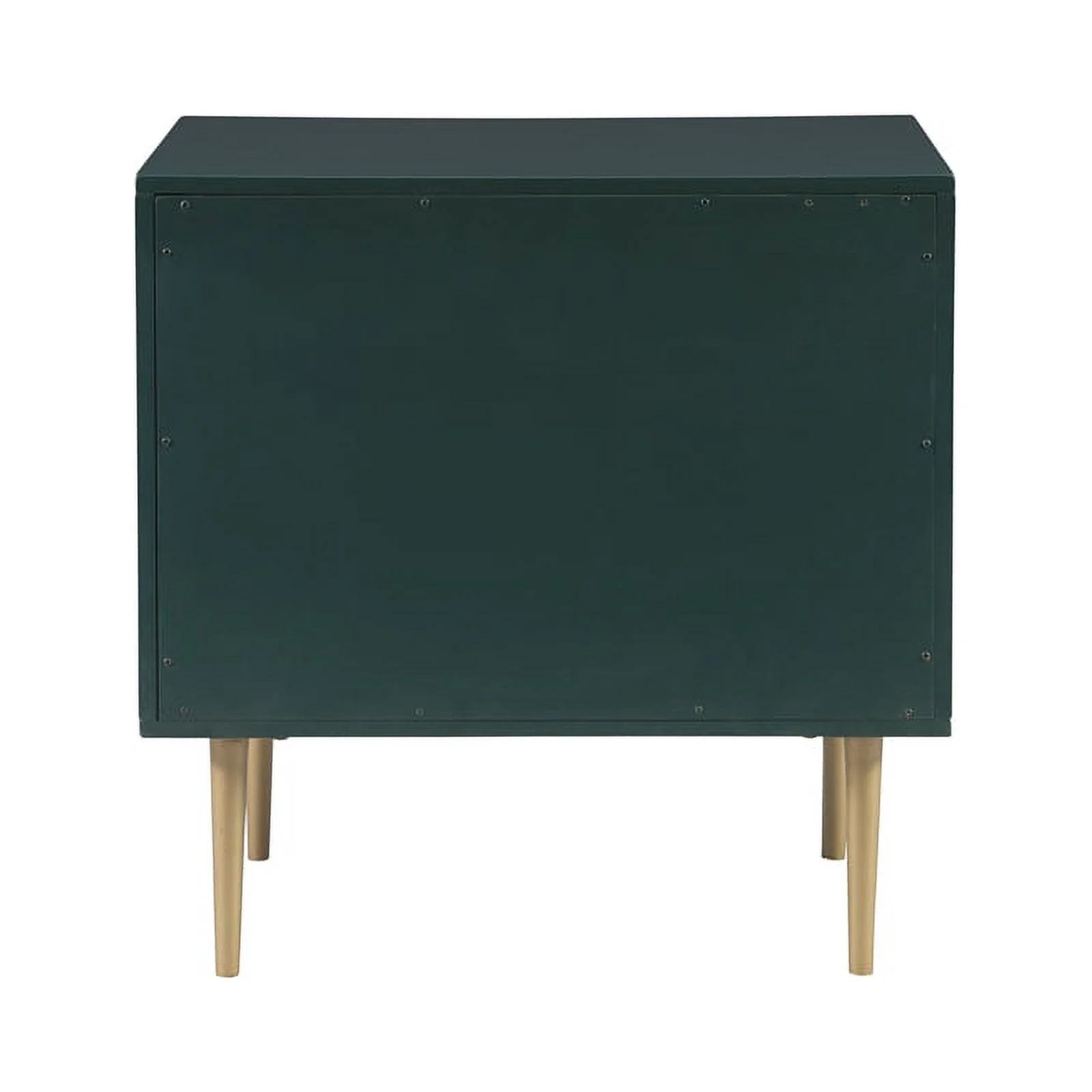 Allora Modern Two Drawer Wooden Nightstand with Two Drawers in Dark Green