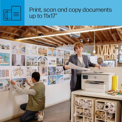 HP OfficeJet Pro 9730e Wide-Format Wireless All-in-One Color Inkjet Printer, Print, scan, Copy up to 11x17', ADF, Duplex Printing Best-for-Office