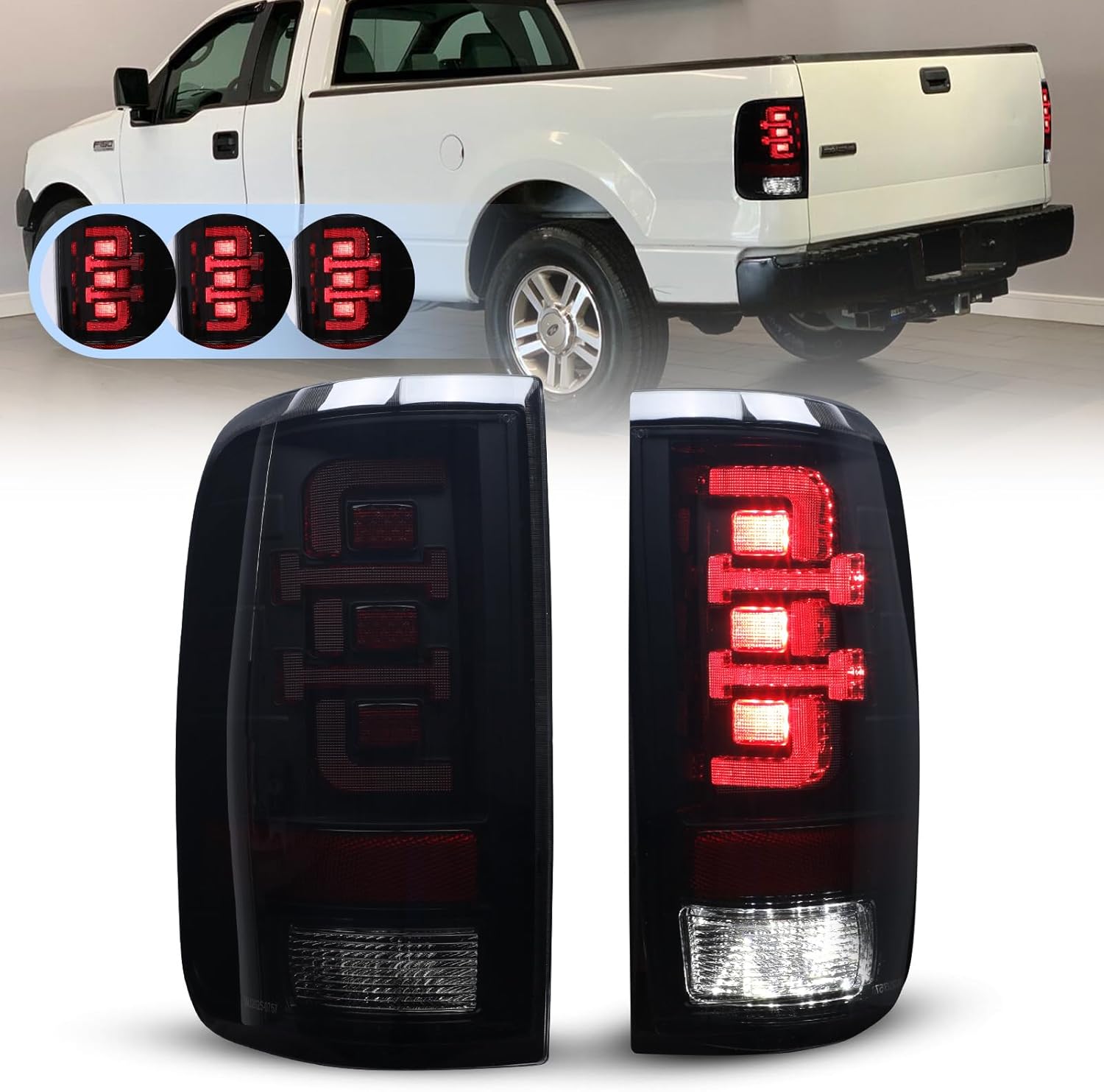 AUTOWIKI LED Taillights for 2004-2008 Ford F-150 Styleside Model
