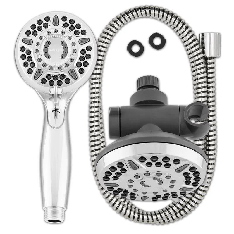Waterpik 6+ Mode Powerpulse Massage Dual Shower Head System, Chrome, XET-633E-643E