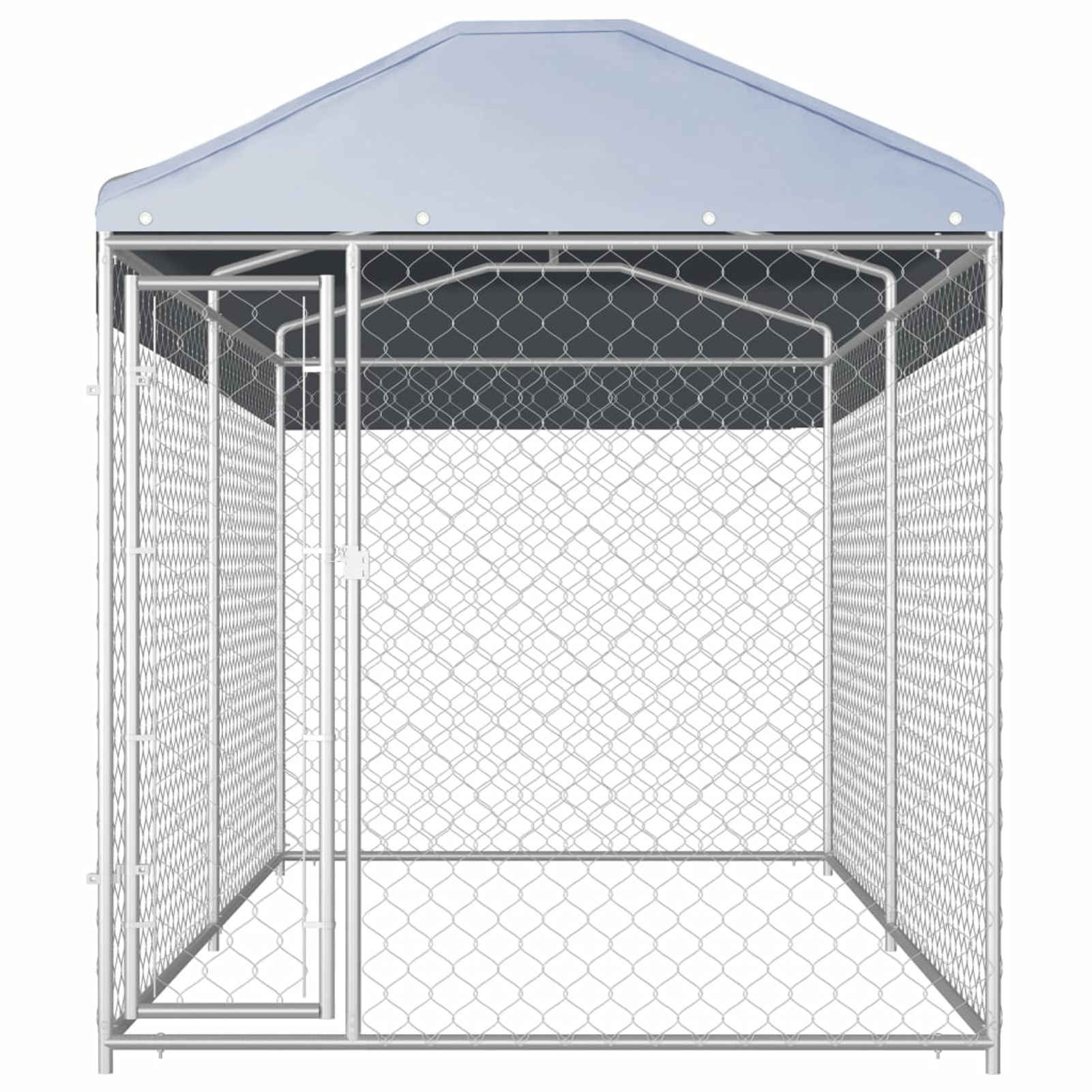 Carevas Outdoor Dog Kennel with Canopy 150.4"x75.6"x88.6"