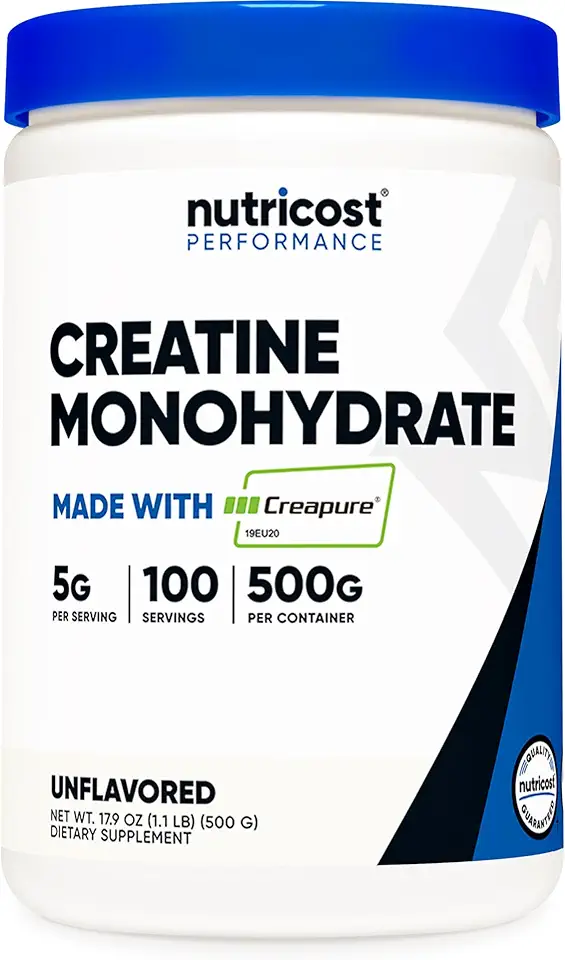 Nutricost Creapure® Creatine Monohydrate 500 Grams - Kansas Nuitrition - HNZSDS