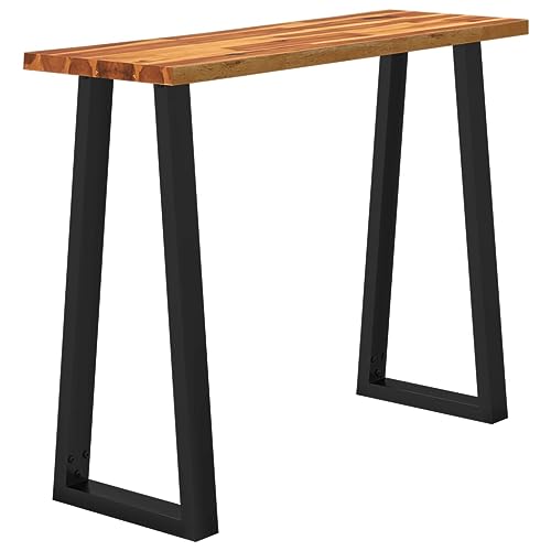 Console Table with Live Edge 43.3""x13.8""x31.5"" Solid Wood Acacia
