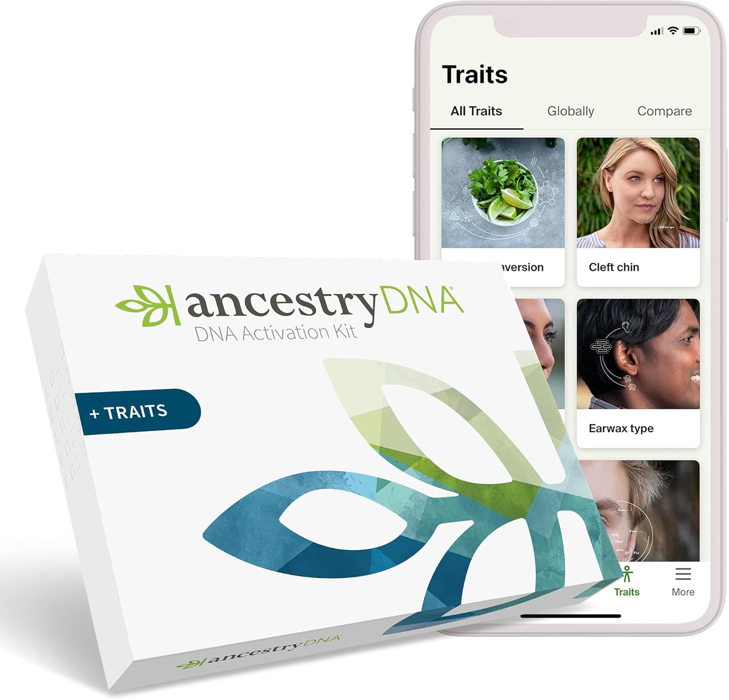AncestryDNA + Traits: Genetic Ethnicity + Traits Test, AncestryDNA Testing Kit with 35+ Traits, DNA Ancestry Test Kit, Genetic Testing Kit Pack of 2