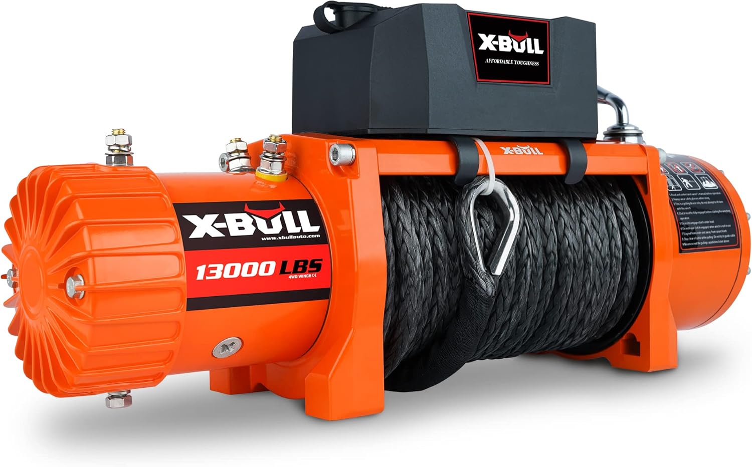 Dithoko 12V Synthetic Rope Winch-13000 lb. Load Capacity Electric Winch Kit