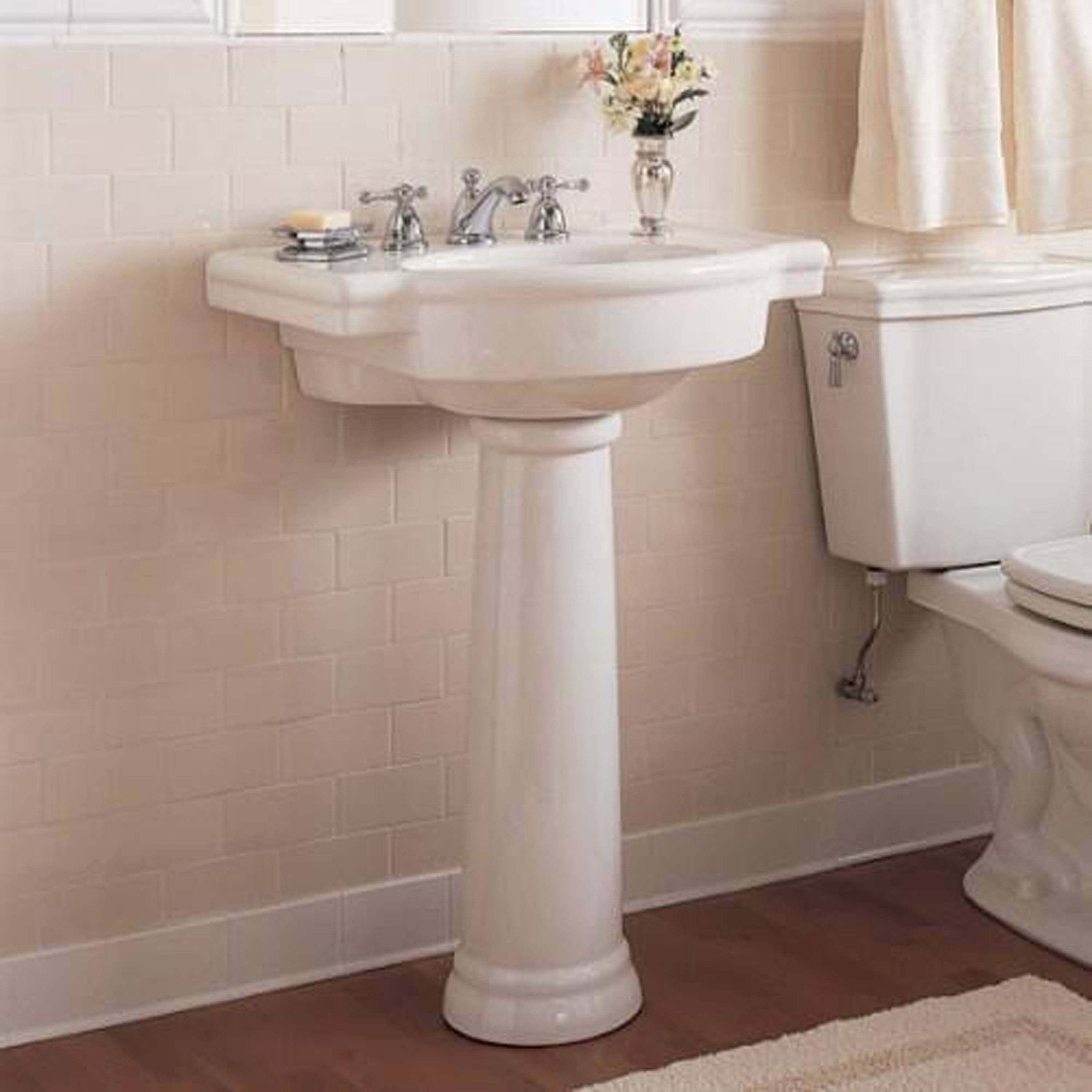 American Standard Retrospect Pedestal Sink, White