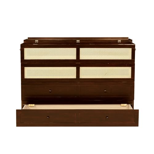 Queen Murphy Bed with Desk and Removable Shelves on Each Side, Murphy Bed Chest Murphy Bed Frame w/USB Port for Home Office, Studio or Guest Room