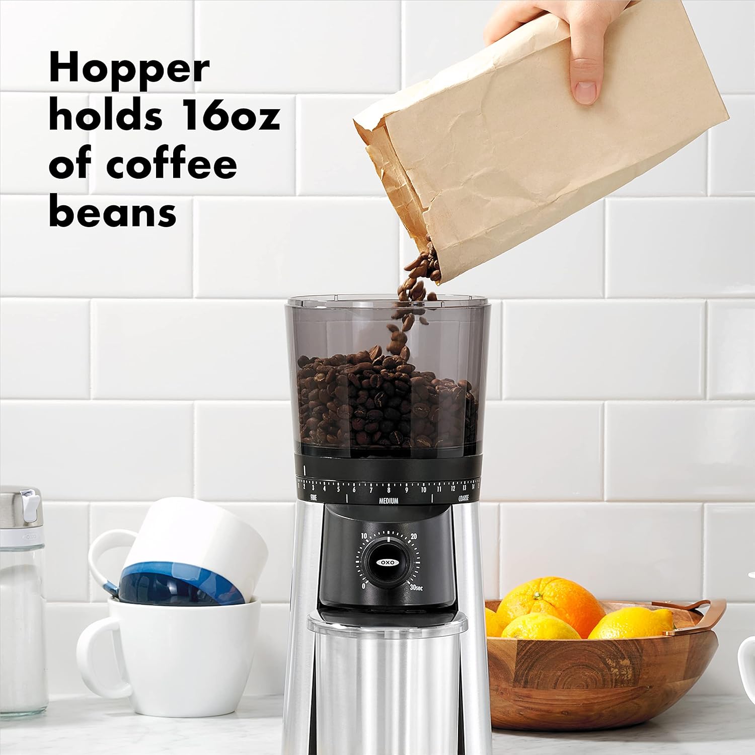OXO Brew 8 Cup Coffee Maker, Stainless Steel & Brew Conical Burr Coffee Grinder