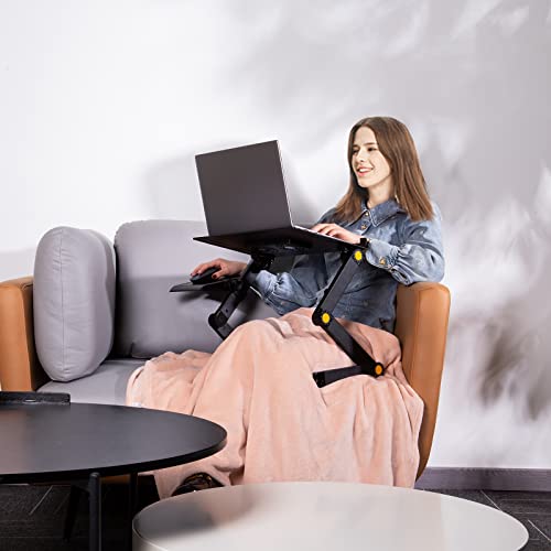 Uten Laptop Stand, Adjustable Computer Stand for Laptop with Mouse Pad, Ergonomic Laptop Stand for Bed Compatible with Macbook Pro Stand