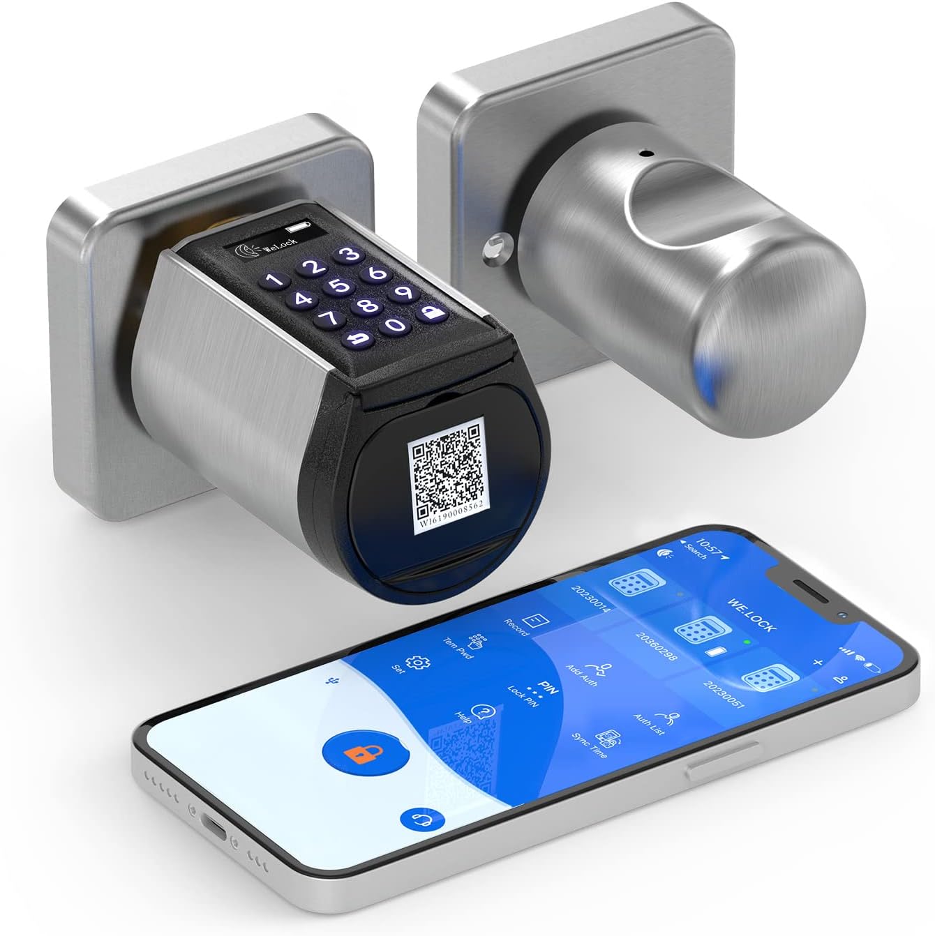 Smart Deadbolt Lock, WELOCK 4-in-1 Smart Door Lock with Bluetooth APP, Keyless Entry Door Lock, Smart Locks for Front Door Home Apartment