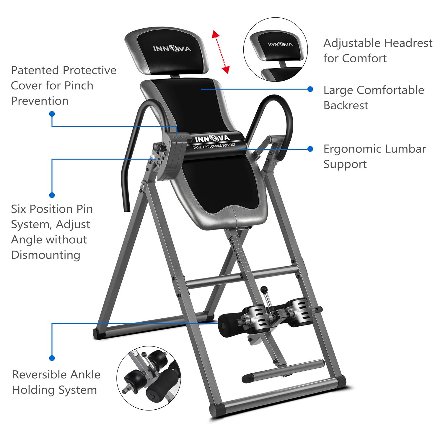 Innova Health and Fitness Innova Fitness ITX9600 Heavy Duty Inversion Therapy Table - Sports Supplies Online Store