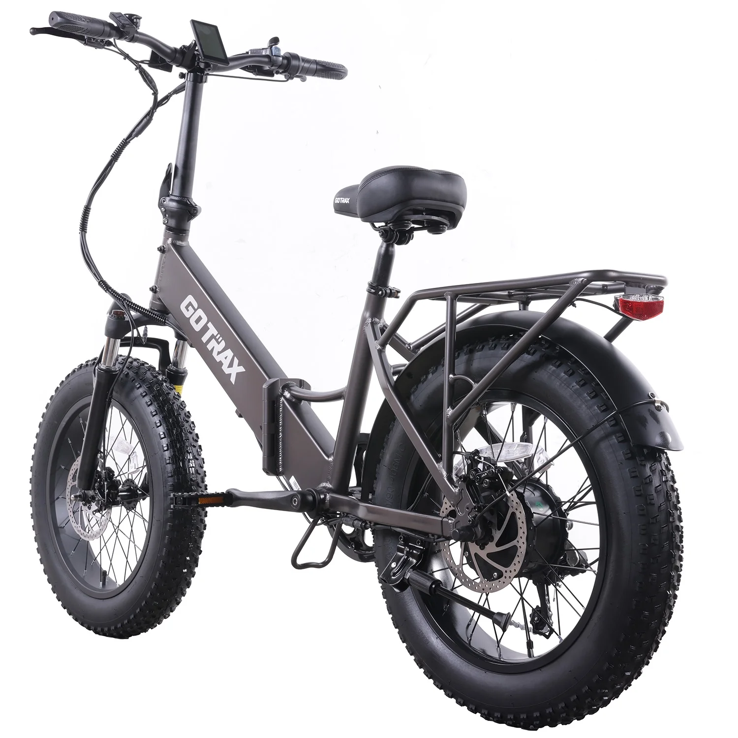 GOTRAX F3 500W Fat Tire Electric Bikes for Adults, 20" x 4" Off Road Tires 20MPH 60miles, Front suspension Folding Commuter E-Bike for Adult
